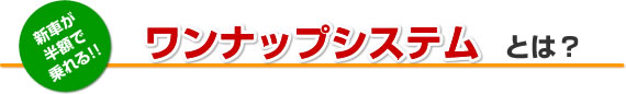 新車が半額で乗れる!ワンナップシステムとは?